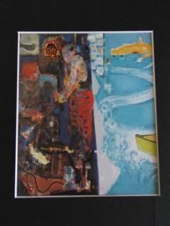佐藤泰生、【レッドワイン】、希少な画集画、新品高級額 額装付、状態良好 佐藤泰生、【ベニス『水と焔』】、希少な額装用画集より、新品
