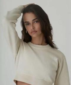 最終価格 KITH cropped crew トレーナー Kith Women Jasper Gradient Sport Long Sleeve - Black