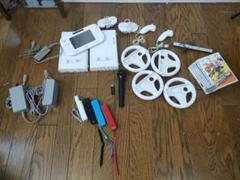 中古　Wii U本体　周辺機器　マリオカート他ソフトセット
