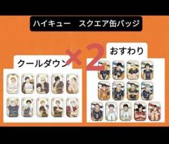 クールダウン おすわりセット ハイキュー スクエア缶バッジ