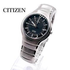✨稼働中✨CITIZEN アテッサ　黒文字盤　電波ソーラー　エコドライブ　チタン