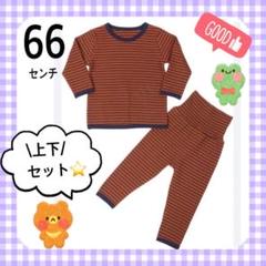 パジャマ 寝間着 ボーダー 長袖Tシャツ 腹部 長ズボン 部屋着 上下セット