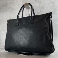 希少✨LOEWE ビジネスバッグ　ブラック　レザー　アナグラム　大容量収納 LOEWE - 本物 ロエベ LOEWE アナグラム アタッシュケース