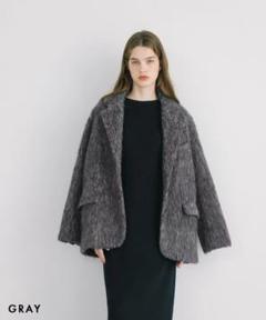 【新品タグ付き】BASEMENT モヘアシャギージャケットコート tw-1677.jpg