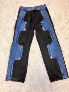 希少　FIVEL GENE 変形デニム　ボタン　ツートンカラー　M 希少 FIVEL GENE 変形デニム ボタン ツートンカラー M - メルカリ