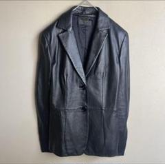 ICB レザージャケット iCB レザージャケット M ラムレザー リブ ブラック ダブルジップ