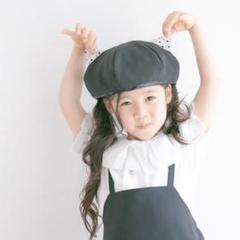 nino ニノ ドットねこ耳ベレー帽 猫耳　黒猫　猫好き　日本製