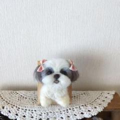 羊毛フェルト****シーズーちゃんフレーム飾り♥