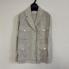【新品】春夏物 イタリア製生地使用 メンズ サファリジャケット L アイボリー 61ZIMiQz6GL._AC_SL1100_.jpg
