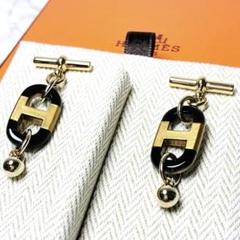 HERMES シュルメール シェーヌダンクルホーン&メタル ピアス HERMES シュルメール シェーヌダンクルホーン&メタル ピアス ピアス