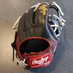 Rawlings 軟式野球グローブ 黒 美品 Rawlings 軟式野球グローブ 黒/赤 - メルカリ