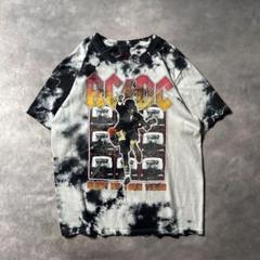 P49 古着70s復刻ACDCタイダイTシャツ黒