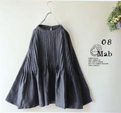 新品値引 08mab*グレー系*ピンタックプルオーバーブラウス