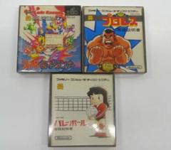 ファミコン プロレス スーパーロードランナー バレーボール 箱説付きセット