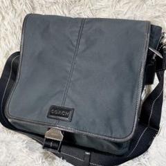 COACH コーチ ショルダーバッグ ナイロン レザー ネイビー ブラック