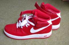 メンズ 靴 スニーカー NIKE ナイキ エアフォース1 レッド ホワイト