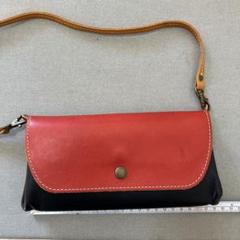 キソラレザー 赤 長財布 金具付きおまけカバン