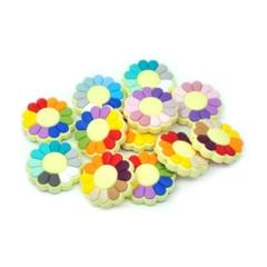 シリコンビーズ 20個 カラフルなデイジー花ビーズ アクセサリー ハンドメイド
