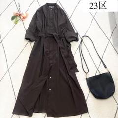 【美品】23区 シャツワンピース ロングワンピース 希少サイズ 48 美品】23区 シャツワンピース ロングワンピース 希少サイズ 48