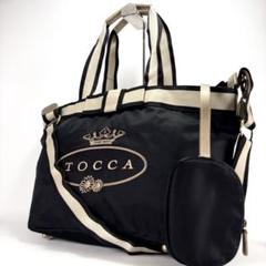 【美品】TOCCA 2way ショルダーバッグ ナイロン デカロゴ