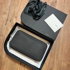 Valextra ラウンドジップ12カード 長財布 ダークグレー 超美品 Valextra ラウンドジップ12カード 長財布 ダークグレー 超美品