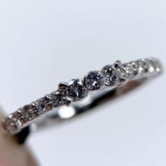 PT900 ダイヤモンド 0.32ct リング 天然 リボン型 指輪 プラチナ