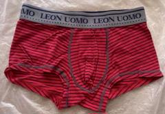 LEON UOMO ボクサーパンツ Mサイズ 赤ストライプ