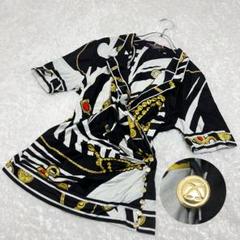 【本日特価】 希少】 シャツ 金ボタン ボタン 半袖 L-2L相当 宝石 レオナール トップス