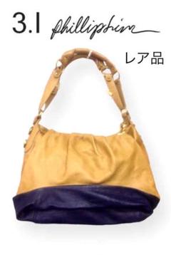 3.1フィリップリムニつ折りショルダートートバゲットバッグベージュネイビー多収納 3.1フィリップリムニつ折りショルダートートバゲットバッグ