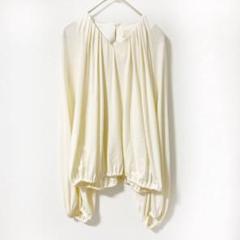 CYCLAS シクラス*23SS プリントシルクブラウス ベルスリーブ