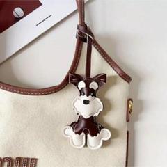 STICKY ZOO シュナウザー バッグ チャーム レザー 関税送料込 STICKY ZOO シュナウザー バッグ チャーム レザー 関税送料込