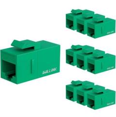 RJ45Cat6キーストーンカプラーLANケーブル用中継コネクタグリーン25個