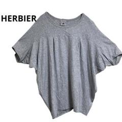 【HERBIER】Tシャツ　レディース　変形　フレンチスリーブ　日本製