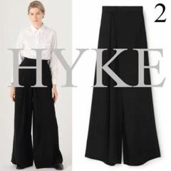 2　HYKE SATIN WIDE LEG PANTS サテンワイドレッグパンツ
