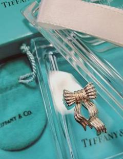 TIFFANY リボン 1987 ブローチ ヴィンテージN2411068