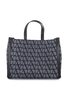12日処分最終値下げ　VLTN ヴァレンティノ トートバッグ ホワイト/ブラック VALENTINO(ヴァレンチノ) VLTNトートトートバッグ ホワイト