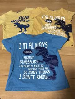 【お値下げ】恐竜デザイン Tシャツ 3枚セット　120