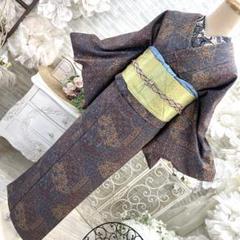 未着用　袋帯　唐花模様　唐草　グレー　お洒落　着物　103a d 未着用袋帯唐花模様唐草グレーお洒落着物103a d
