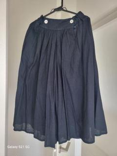 パラスパレス 綿 インディゴ パンツ 巻きスカート？未使用 45rpm - パラスパレス インディゴガーゼフレアスカート 2 サイド