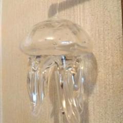 くらげ風鈴　タクグラス 　クリア泡　透明　クラゲ 　TAKU GLASS　風鈴