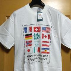 未使用 ビンテージ 90s 長野オリンピック 万国旗 Tシャツ デッド