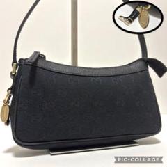 【極美品】バレンシアガ　アクセサリーポーチ　BBロゴ　キャンバス　レザー　黒 283✨極美品✨グッチ アクセサリーポーチ ハンドバッグ GG
