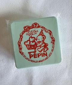 PEPINさん缶　お買い物ベア　ブルー　スタンプフェスティバル