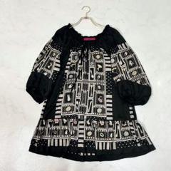 レア❗️ドーリーガール バイ アナスイ　騙し絵半袖ワンピース　チュニックTシャツ レア❗️ドーリーガール バイ アナスイ 騙し絵半袖ワンピース