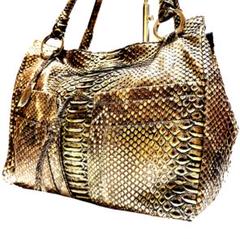新品 JRA GARBO ハンドバッグ ビジネスバッグバッグ パイソン ブラウン 新品 JRA GARBO ハンドバッグ ビジネスバッグバッグ パイソン