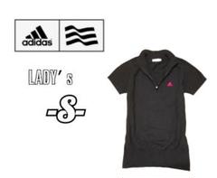レディースS◇adidas GOLF◇半袖ニット 黒