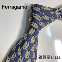 Ferragamo ネクタイ 柄 紺 FR16