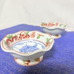 有田焼 骨董久光窯 染付小鉢珍味入 時代物高台5枚セット