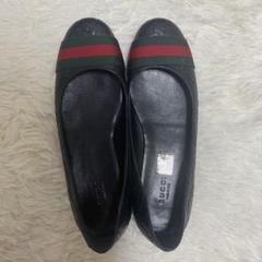 美品✨GUCCI グッチ　フラットシューズ　GG柄　ラバー素材　ネイビー　23㎝ GUCCI グッチ フラットシューズ GG柄 ラバー素材 ネイビー 23
