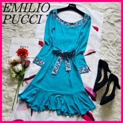EMILIO PUCCI プッチ　ひざ丈　ワンピース　ドレス エミリオプッチ ワンピース【サイズ42】 （EMILIO PUCCI